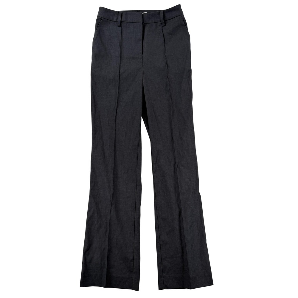 ONE MILE Dress Pants Womens 4 Dark Gray Straight Leg Twill Stretch Work Office